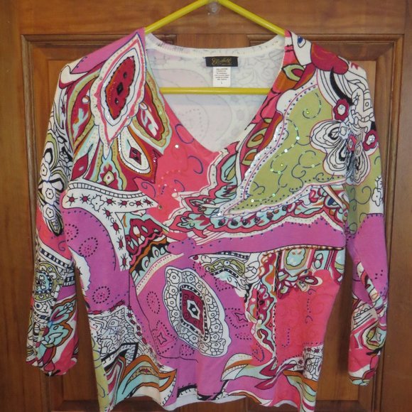 Elizabeth New York multi-colored Top - Picture 1 of 3